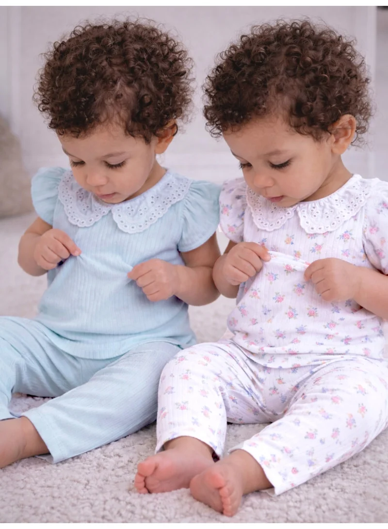 فكتور اند جين Infant Girls 2-Pack  T-Shirts & 2-Pack Leggings Set